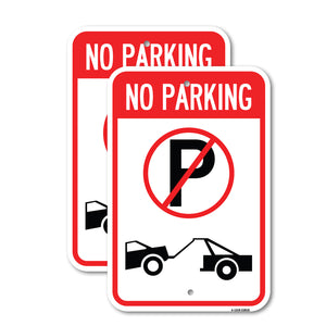 No Parking (No Parking Symbol and Tow Truck Symbol)