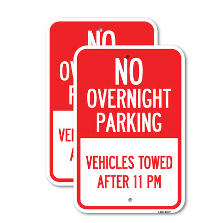 No Overnight Parking, Vehicles Towed After 11 Pm