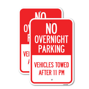 No Overnight Parking, Vehicles Towed After 11 Pm