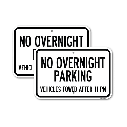 No Overnight Parking, Vehicles Towed After 11 Pm (K2-1030)