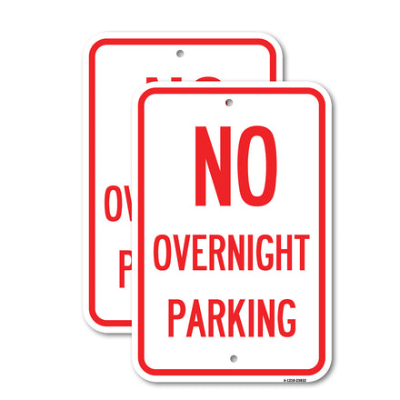 No Overnight Parking Sign