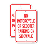 No Motorcycle or Scooter Parking on Sidewalk