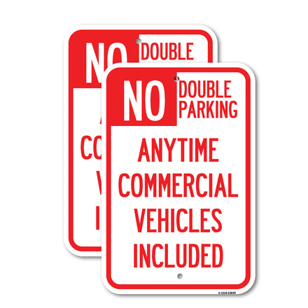 No Double Parking Anytime Commercial Vehicles Included