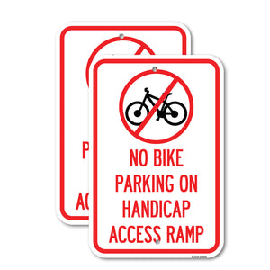 No Bike Parking on Handicap Access Ramp