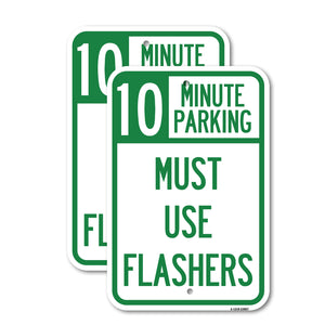 Must Use Flashers, (Choose Your Limit) Minute Parking