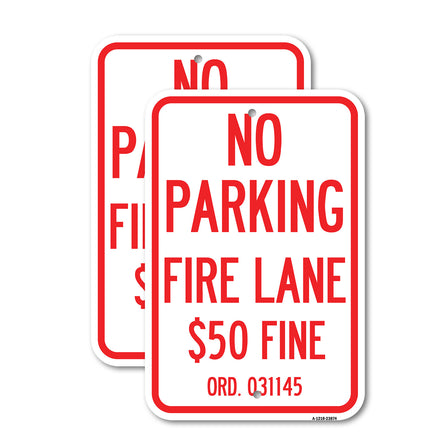 Missouri No Parking Fire Lane $50 Fine