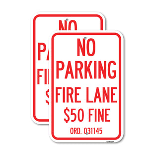 Missouri No Parking Fire Lane $50 Fine