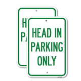 Head in Parking Only