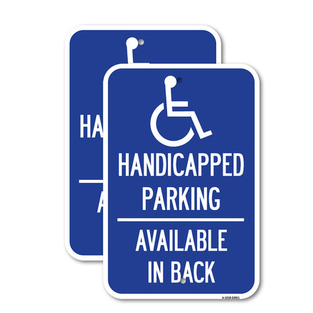 Handicapped Parking, Available in Back with Graphic