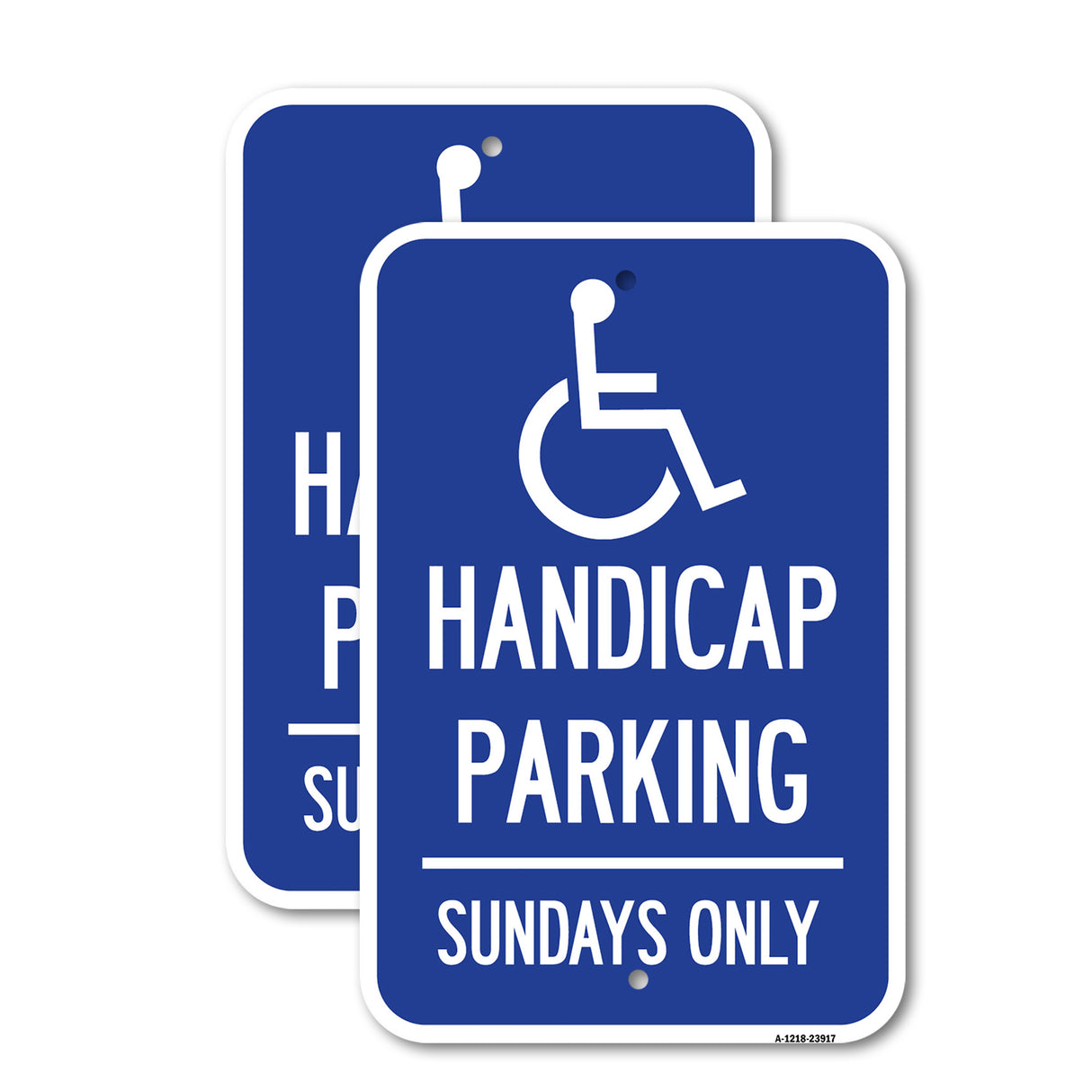 Handicapped Parking - Sundays Only (With Graphic)