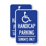 Handicapped Parking - Sundays Only (With Graphic)