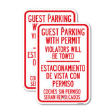 Guest Parking with Permit Violators Will Be Towed - Estacionamento De Visita Con Permiso Coches Sin Permiso Seran Remolcados