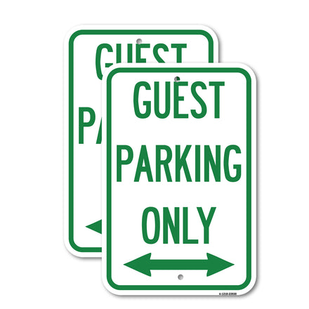 Guest Parking Only (With Bidirectional Arrow)