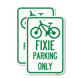 Fixie Parking Only Sign