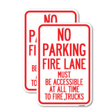 Fire Lane Must Be Accessible at All Time to Fire Trucks