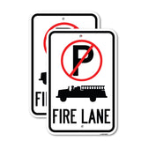 Fire Lane (With No Parking Symbol & Graphic)