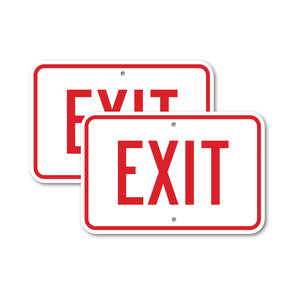 Exit Sign Exit with Up Arrow