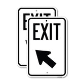 Exit Sign Exit with Left Arrow