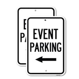 Event Parking Only (With Left Arrow)