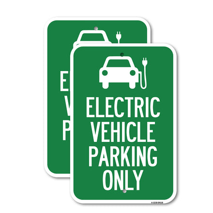 Electric Vehicle Parking Only (With Graphic)