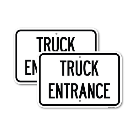 Driveway Sign Truck Entrance