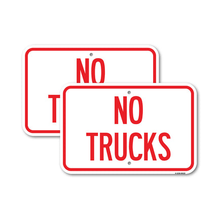 Driveway Sign No Trucks
