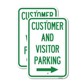Customer and Visitor Parking (With Right Arrow)