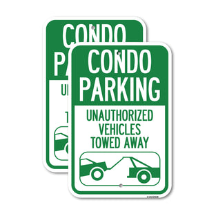 Condo Parking - Unauthorized Vehicles Towed Away (With Car Tow Graphic)