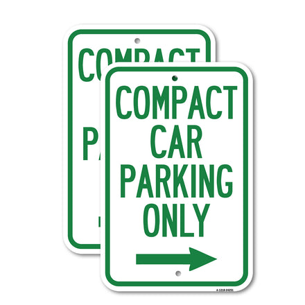 Compact Car Parking Only (With Right Arrow)