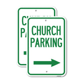 Church Parking (With Right Arrow)