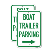 Boat Trailer Parking (With Right Arrow Symbol)