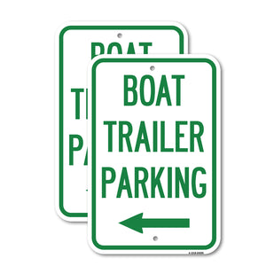 Boat Trailer Parking (With Left Arrow Symbol)