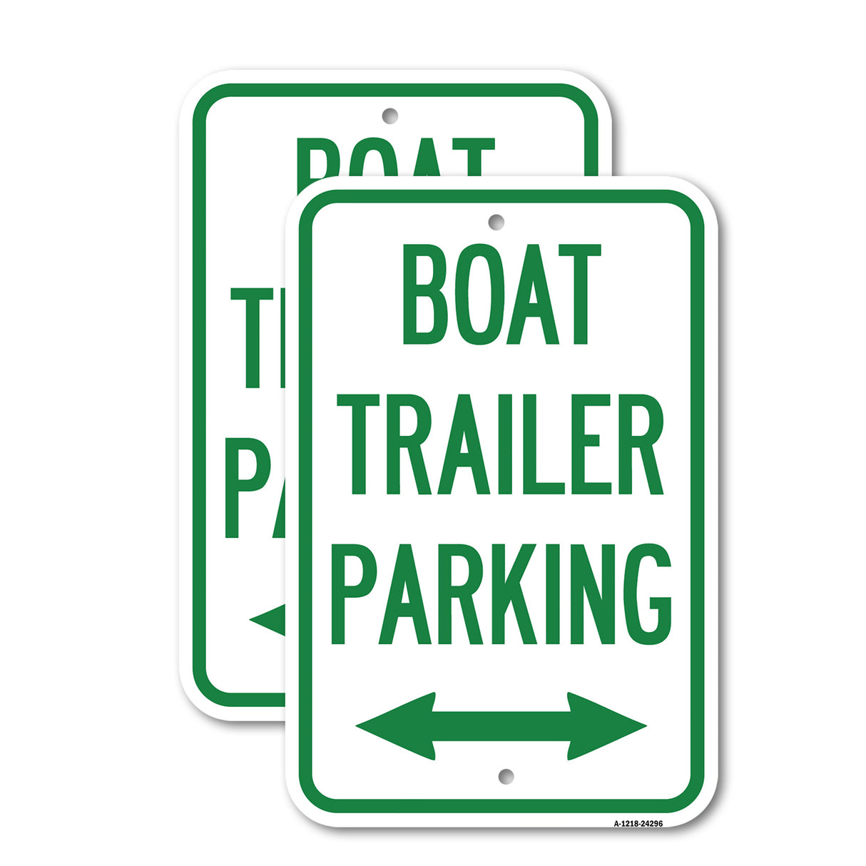 Boat Trailer Parking (With Bidirectional Arrow Symbol)