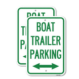 Boat Trailer Parking (With Bidirectional Arrow Symbol)