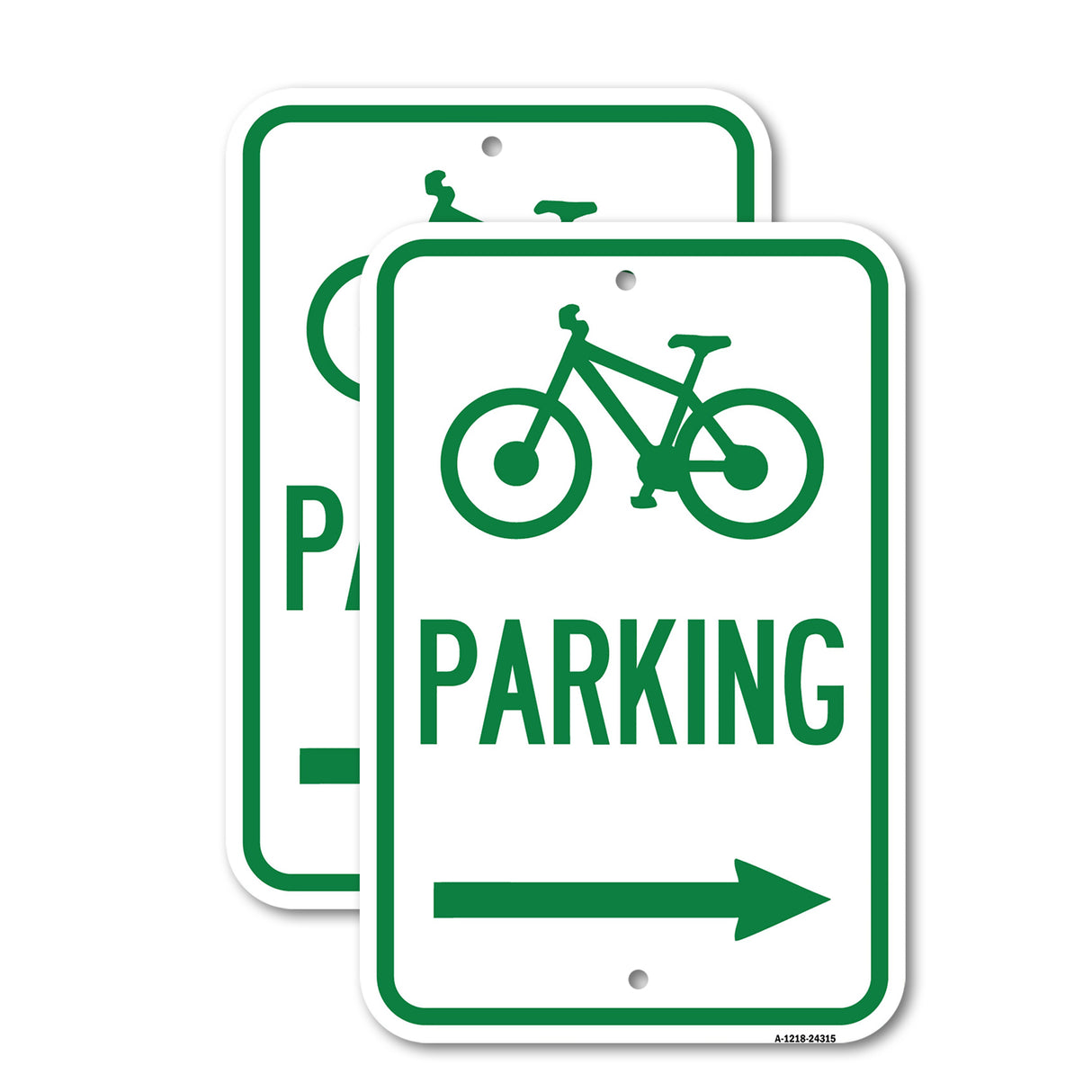 Bicycle Symbol, Parking (Right Arrow