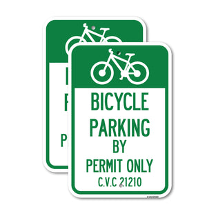Bicycle Parking by Permit Only C.V.S. 21210 (With Bicycle Graphic)