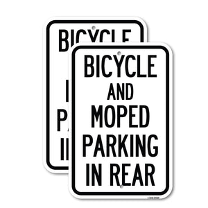 Bicycle and Moped Parking in Rear