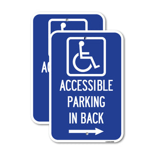 Accessible Parking on Right Arrow (With Graphic)