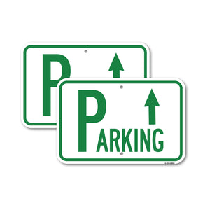 Parking with Arrow Pointing Up
