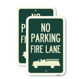 No Parking Fire Lane (Fire Truck Symbol)