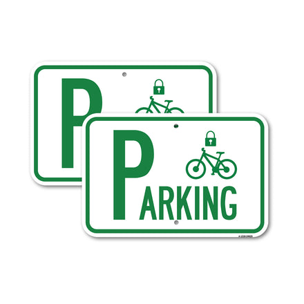 Parking (With Cycle and Lock Symbol)