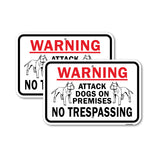Warning Attack Dogs On Premises No Trespassing