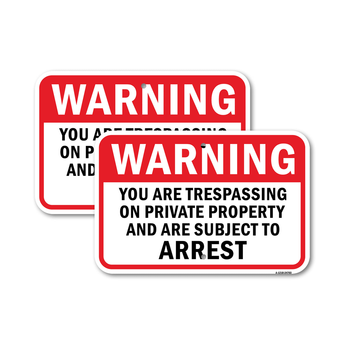 Trespassing On Private Property Subject To Arrest