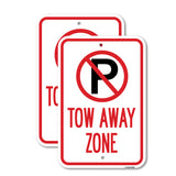 Tow Away Zone With '"P" Symbol