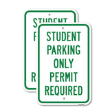 Student Parking Only Permit Required