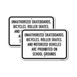Skateboards Bikes Roller Skates & Vehicles Prohibi