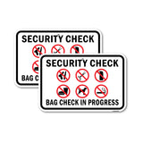 Security Check Bag Check In Progress