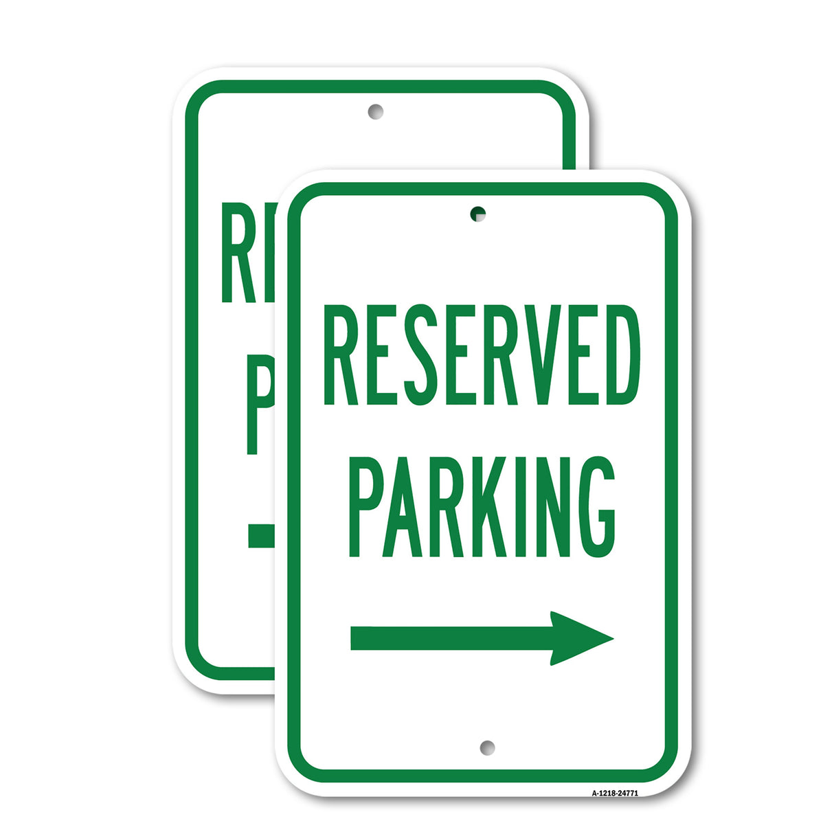 Reserved Parking With Right Arrow