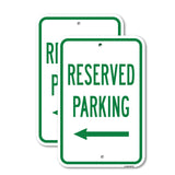 Reserved Parking With Left Arrow