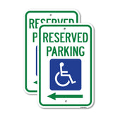 Reserved Parking With Handicapped Symbol With Left